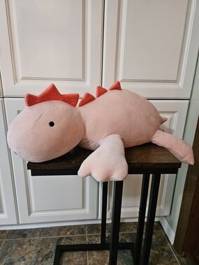 Pillowfort 24" Weighted Pink Dino Plush Sensory Toy Pillow